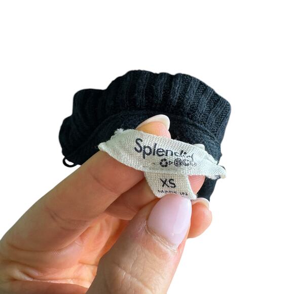 Splendid Flora Soft Black Knit Short Sleeve Elastic Waist Jogger Jumpsuit Lounge - Picture 13 of 14